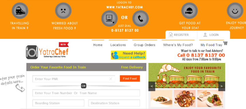 YatraChef: A Startup To Make Your Train Yatra Delicious